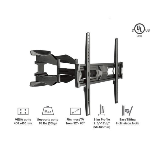 Syncmount SM-3265FM | Support mural articulé pour téléviseur 32" à 65" - Jusqu'à 66 lb-SONXPLUS Val-des-sources