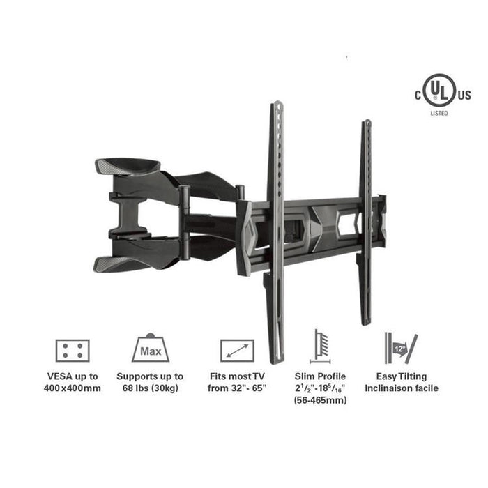 Syncmount SM-3265FM | Support mural articulé pour téléviseur 32" à 65" - Jusqu'à 66 lb-SONXPLUS Val-des-sources