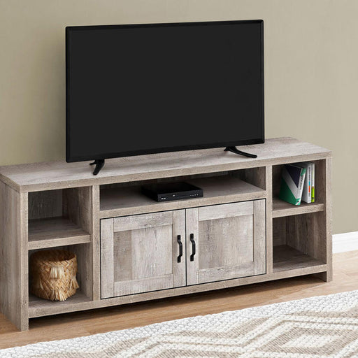 Monarch Specialties I 2742 | Meuble TV - 60" - Imitation bois - Taupe-SONXPLUS Val-des-sources