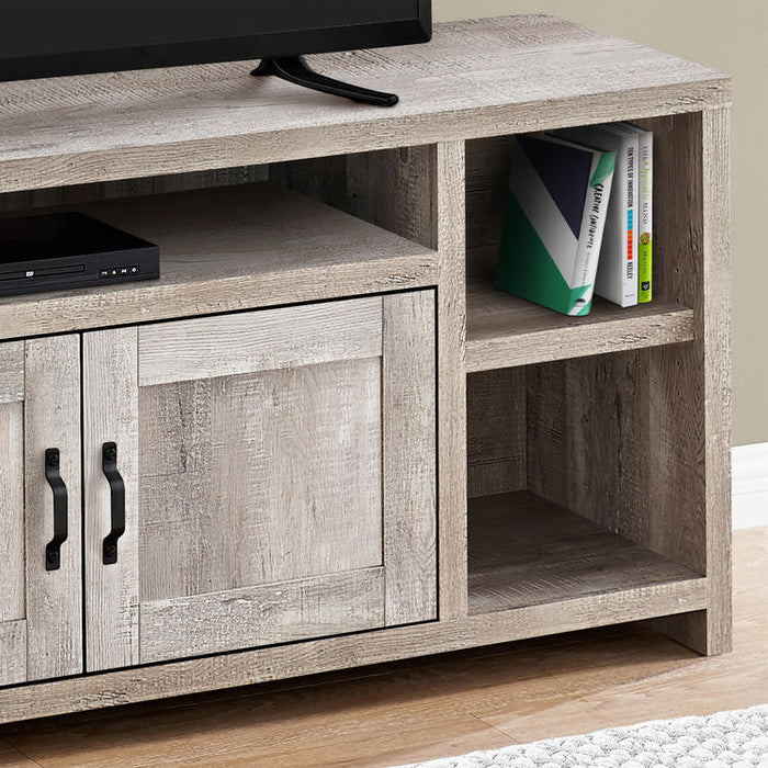 Monarch Specialties I 2742 | Meuble TV - 60" - Imitation bois - Taupe-SONXPLUS Val-des-sources
