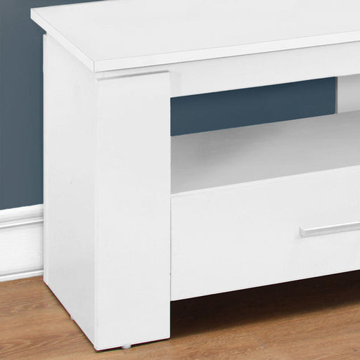 Monarch Specialties I 2601 | Meuble TV - 48" - 2 Tiroirs de rangement - Blanc-SONXPLUS Val-des-sources