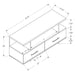 Monarch Specialties I 2608 | Meuble TV - 48" - 2 Tiroirs de rangement - Gris-SONXPLUS Val-des-sources