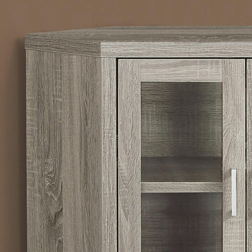 Monarch Specialties I 2701 | Meuble TV - 42" - En coin - Portes vitrés - Taupe Foncé-SONXPLUS Val-des-sources