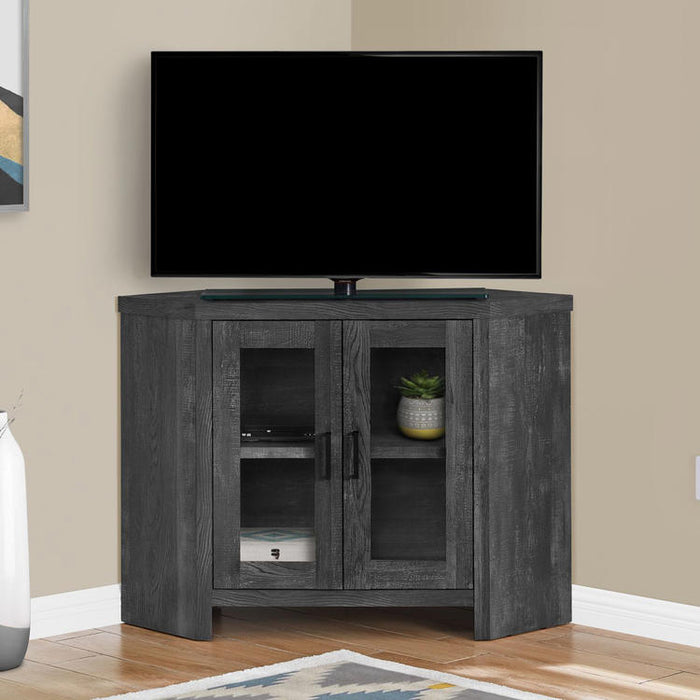Monarch Specialties I 2716 | Meuble TV - 42" - En coin - Imitation bois - Noir-SONXPLUS Val-des-sources