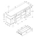 Monarch Specialties I 2721 | Meuble TV - 60" - 2 Tiroirs de rangement - Taupe foncé-SONXPLUS Val-des-sources