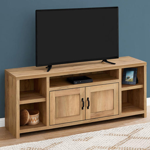 Monarch Specialties I 2744 | Meuble TV - 60" - Imitation bois - Pin d'or-SONXPLUS Val-des-sources
