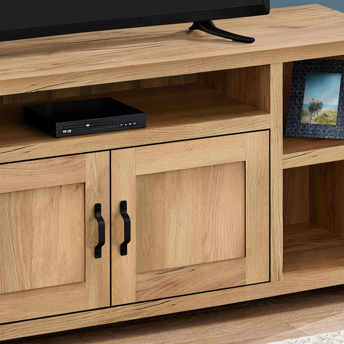Monarch Specialties I 2744 | Meuble TV - 60" - Imitation bois - Pin d'or-SONXPLUS Val-des-sources