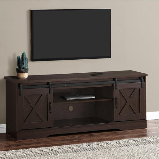 Monarch Specialties I 2745 | Meuble TV - 60" - 2 Portes coulissantes - Expresso-SONXPLUS Val-des-sources