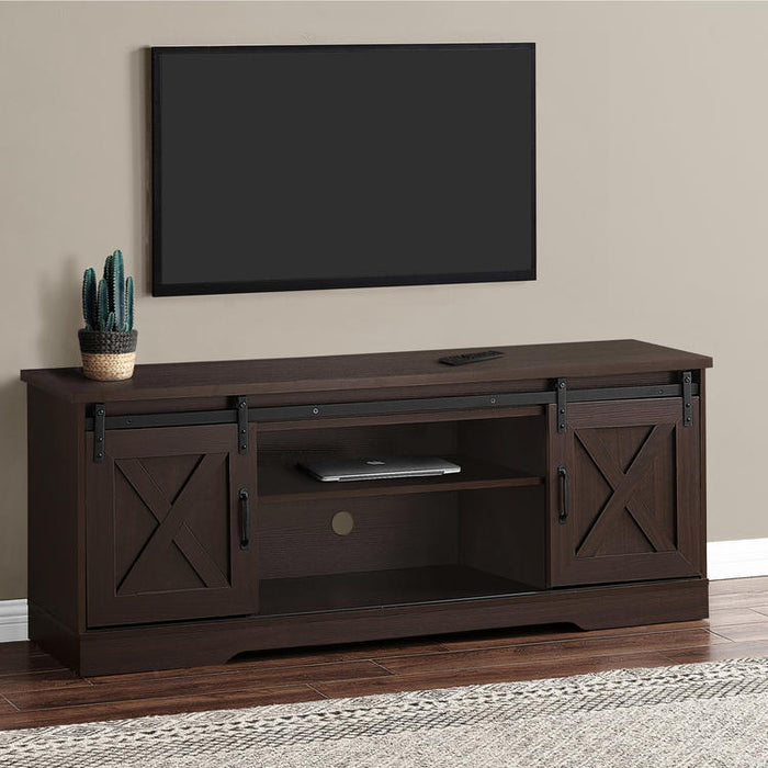Monarch Specialties I 2745 | Meuble TV - 60" - 2 Portes coulissantes - Expresso-SONXPLUS Val-des-sources