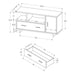 Monarch Specialties I 2803 | Meuble TV - 48" - Avec rangement - Imitation bois - Brun/Noir-SONXPLUS Val-des-sources