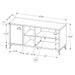 Monarch Specialties I 2830 | Meuble TV - 48" - Imitation bois - Brun moyen - Imitation de béton gris-SONXPLUS Val-des-sources