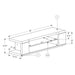 Monarch Specialties I 3536 | Meuble TV - 60" - Verre trempé - Noir lustré-SONXPLUS Val-des-sources