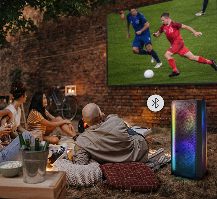 Samsung MXST50B | Haut-parleur portable puissant - Tour de son - Bluetooth - 240W - Fonction Karaoké - Lumières à DEL - Connexion Bluetooth multiple - Noir-SONXPLUS Val-des-sources