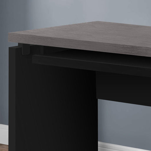 Monarch Specialties I 7439 | Meuble d'ordinateur - Compact - Grand plateau de clavier - Dessus gris - Noir-SONXPLUS Val-des-sources