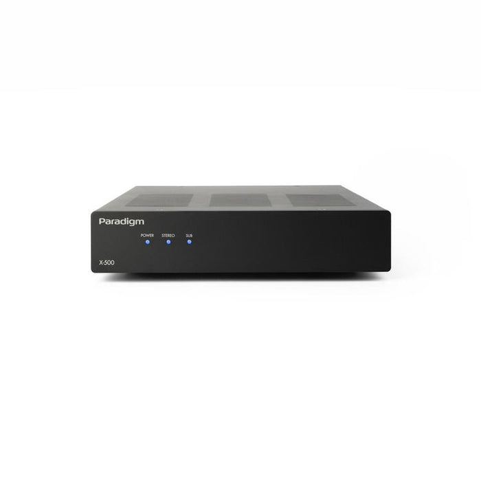 Paradigm X-500 | Amplificateur stéréo - 2 canaux ou monocanal ponté - Jusqu’à 500 watts de puissance - Mince - Noir-SONXPLUS Val-des-sources