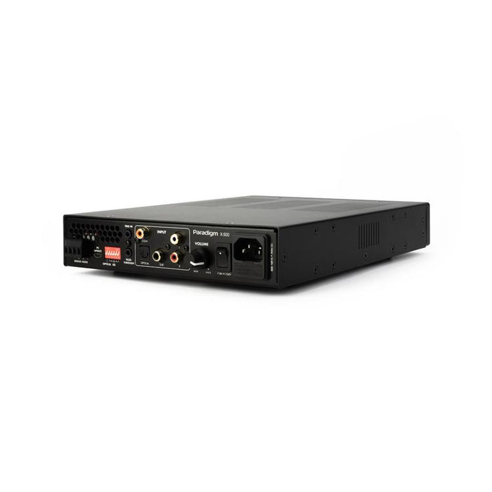 Paradigm X-500 | Amplificateur stéréo - 2 canaux ou monocanal ponté - Jusqu’à 500 watts de puissance - Mince - Noir-SONXPLUS Val-des-sources