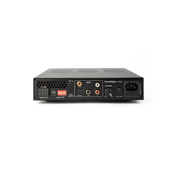 Paradigm X-500 | Amplificateur stéréo - 2 canaux ou monocanal ponté - Jusqu’à 500 watts de puissance - Mince - Noir-SONXPLUS Val-des-sources