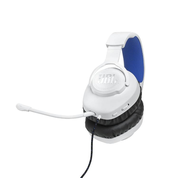 JBL Quantum 100P | Casque de jeu filaire circum-auriculaire - Pour Console Playstation - Blanc/Bleu-SONXPLUS Val-des-sources