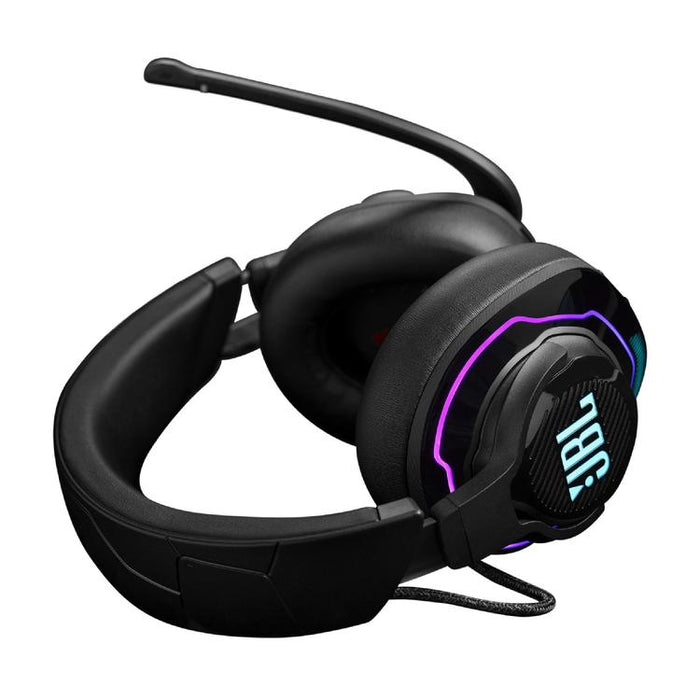 JBL Quantum 910 | Casque de jeu Pro circum-auriculaire - Sans Fil - Éclairage RGB - Réduction de bruit - Noir-SONXPLUS Val-des-sources