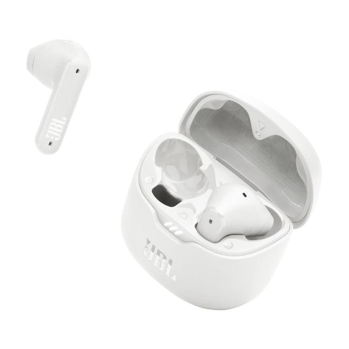 JBL Tune Flex | Écouteurs intra-auriculaires - 100% Sans fil - Bluetooth - Réduction de bruit - Conception Stick-open - IPX4 - Blanc-SONXPLUS Val-des-sources