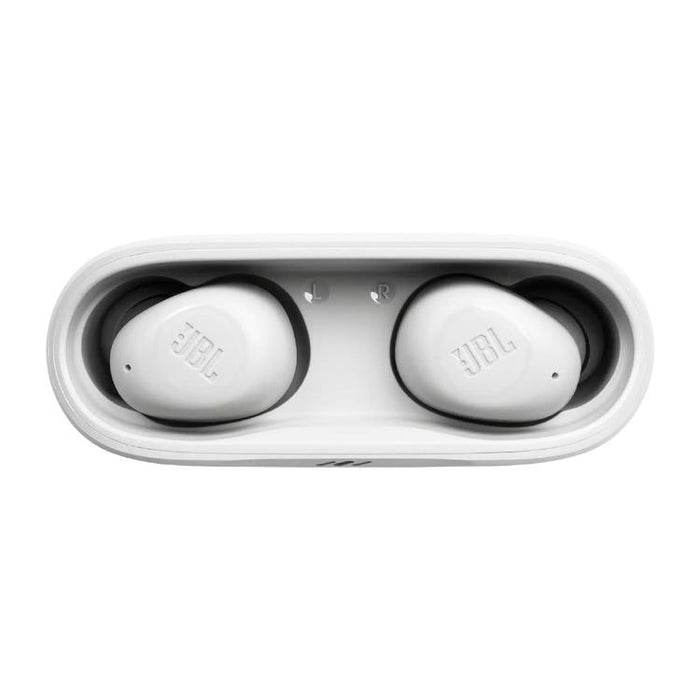 JBL Vibe Buds | Écouteurs intra-auriculaires - Sans fil - Bluetooth - Technologie Smart Ambient - Blanc-SONXPLUS Val-des-sources