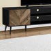 Monarch Specialties I 2781 | Meuble pour téléviseur 72'' - Base noir - Avec 2 portes simili-bois-SONXPLUS Val-des-sources