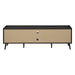 Monarch Specialties I 2781 | Meuble pour téléviseur 72'' - Base noir - Avec 2 portes simili-bois-SONXPLUS Val-des-sources