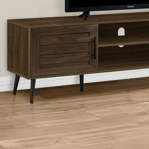 Monarch Specialties I 2717 | Meuble pour téléviseur 72'' - Simili-bois brun - Avec 2 portes-SONXPLUS Val-des-sources