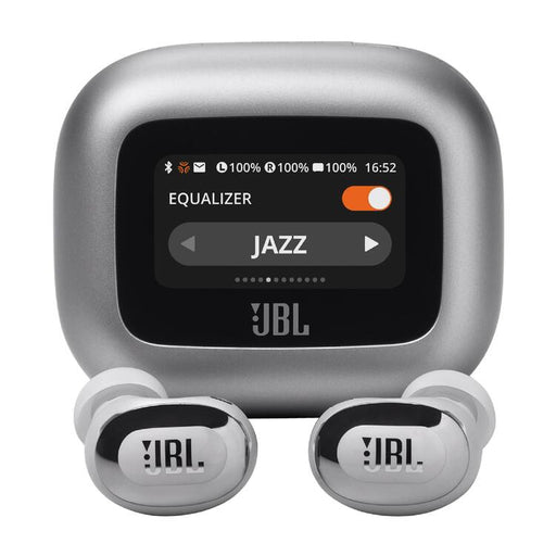 JBL Live Buds 3 | Écouteurs intra-auriculaires - Écran tactile LED 1,45" - Bluetooth - Argent-SONXPLUS Val-des-sources
