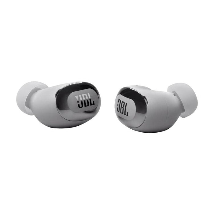 JBL Live Buds 3 | Écouteurs intra-auriculaires - Écran tactile LED 1,45" - Bluetooth - Argent-SONXPLUS Val-des-sources
