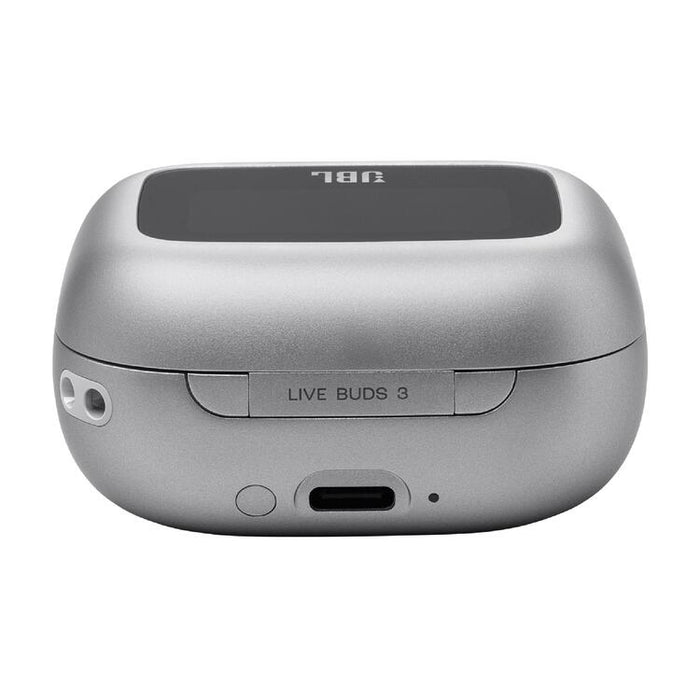 JBL Live Buds 3 | Écouteurs intra-auriculaires - Écran tactile LED 1,45" - Bluetooth - Argent-SONXPLUS Val-des-sources