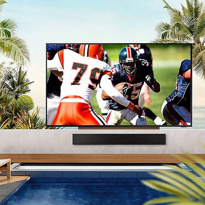 Samsung QN85LST9CAFXZC | Téléviseur extérieur QLED 85" The Terrace - Protection solaire directe - Résistant aux intempéries - 4K Ultra HD-SONXPLUS Val-des-sources