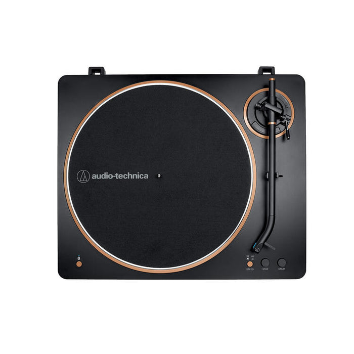 Audio-Technica AT-LP70XBTBZ | Table tournante Stéréo - Sans fil - Bluetooth - Entraînement par courroie - Entièrement automatique - Noir/Bronze-SONXPLUS Val-des-sources