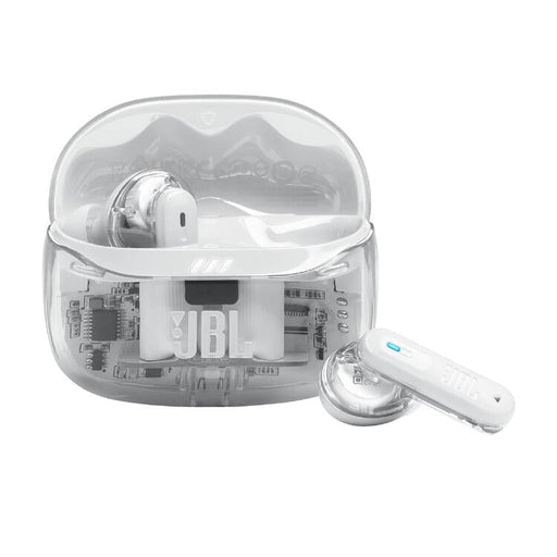JBL Tune Beam 2 | Écouteurs intra-auriculaires - 100% Sans fil - Bluetooth - Smart Ambient - 6 Microphones - Blanc Fantôme-SONXPLUS Val-des-sources