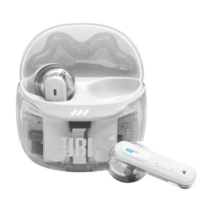 JBL Tune Flex 2 | Écouteurs intra-auriculaires - 100% Sans fil - Bluetooth - Réduction de bruit - 6 Microphones - IP54 - Blanc Fantôme-SONXPLUS Val-des-sources