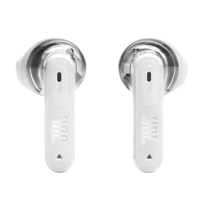 JBL Tune Flex 2 | Écouteurs intra-auriculaires - 100% Sans fil - Bluetooth - Réduction de bruit - 6 Microphones - IP54 - Blanc Fantôme-SONXPLUS Val-des-sources