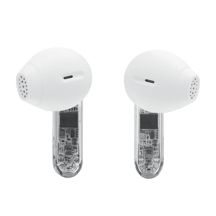 JBL Tune Flex 2 | Écouteurs intra-auriculaires - 100% Sans fil - Bluetooth - Réduction de bruit - 6 Microphones - IP54 - Blanc Fantôme-SONXPLUS Val-des-sources