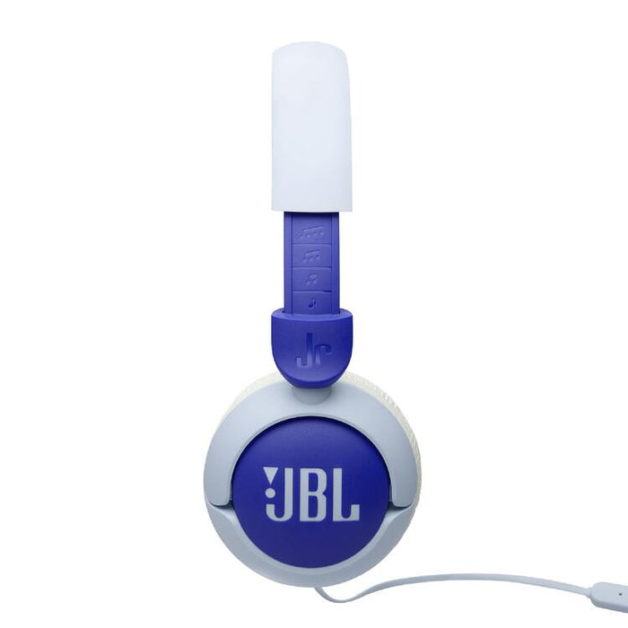 JBL JR320 | Écouteurs filaires circum-auriculaires pour enfant - JBL Safe Sound - Microphone - Bleu-SONXPLUS Val-des-sources