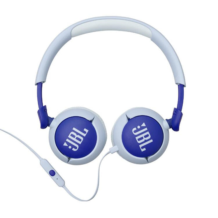 JBL JR320 | Écouteurs filaires circum-auriculaires pour enfant - JBL Safe Sound - Microphone - Bleu-SONXPLUS Val-des-sources