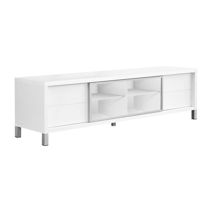Monarch Specialties I2537 | Meuble Téléviseur - 70" - Blanc-SONXPLUS Val-des-sources