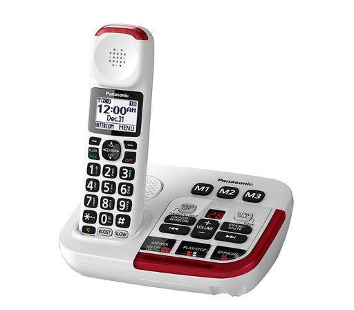 Panasonic KX-TGM470W | Téléphone sans fil - 1 combiné - Répondeur - Amplifié 2X - Blanc-SONXPLUS Val-des-sources