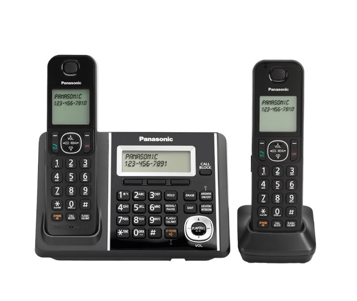 Panasonic KX-TGF342B | Téléphone sans fil - 2 combinés - Répondeur - Noir-SONXPLUS Val-des-sources