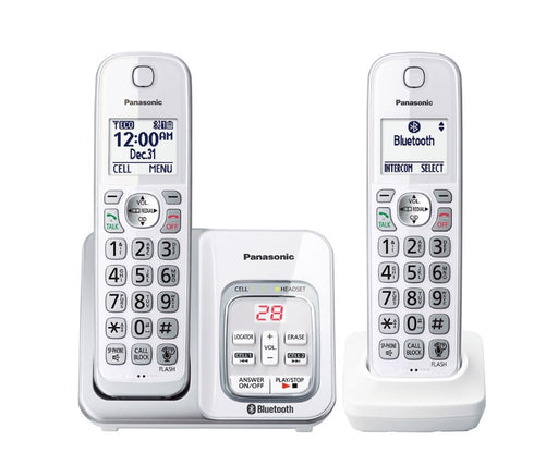 Panasonic KX-TGD592W | Téléphone sans fil - 2 combinés - Liaison cellulaire - Répondeur - Bluetooth - Blanc-SONXPLUS Val-des-sources