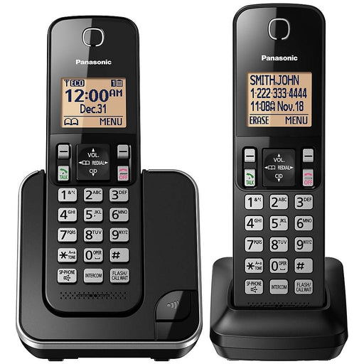 Panasonic KX-TGC382B | Téléphone sans fil - 2 combinés - Noir-SONXPLUS Val-des-sources