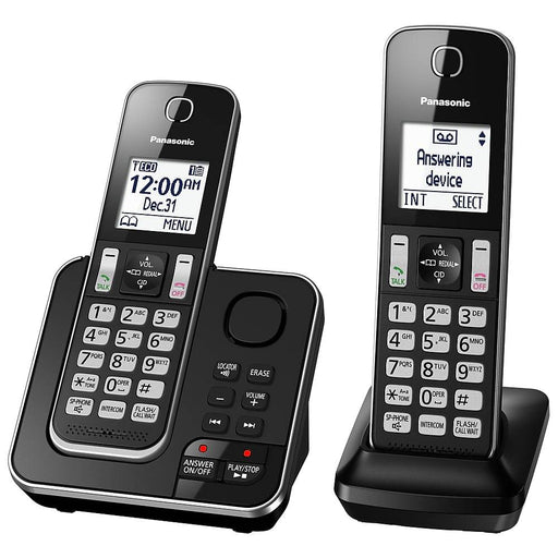 Panasonic KX-TGD392B | Téléphone sans fil - 2 combinés - Répondeur - Noir-SONXPLUS Val-des-sources