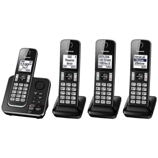 Panasonic KX-TGD394B | Téléphone sans fil - 4 combinés - Répondeur - Noir-SONXPLUS Val-des-sources