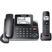 Panasonic KXTGF870B | Combo téléphone sans fil - 1 combiné fixe et 1 combinés sans fil - Répondeur - Noir-SONXPLUS Val-des-sources