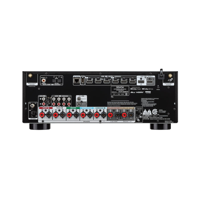 Denon AVR-S980H | Récepteur AV - 7.2 canaux d'amplification - Cinéma maison - 8K - HEOS - Noir | 04 | Sonxplus Val des Sources