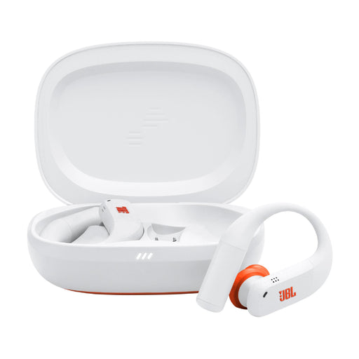 JBL Endurance Peak 4 | Écouteurs intra-auriculaire - TwistLock  - Blanc/Orange | 01 | Sonxplus Val des Sources