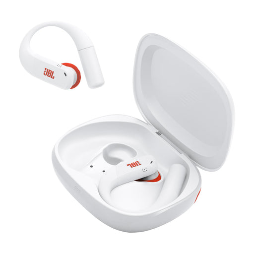 JBL Endurance Peak 4 | Écouteurs intra-auriculaire - TwistLock  - Blanc/Orange | 02 | Sonxplus Val des Sources